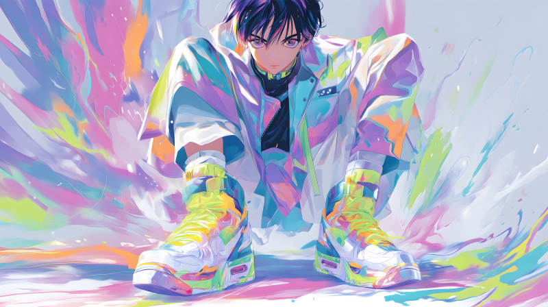 动漫人物色彩鲜艳-图片