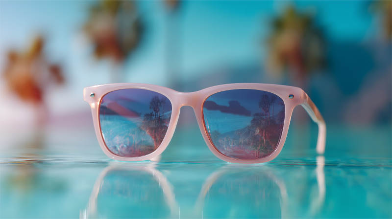 泳镜里美丽的风景-图片