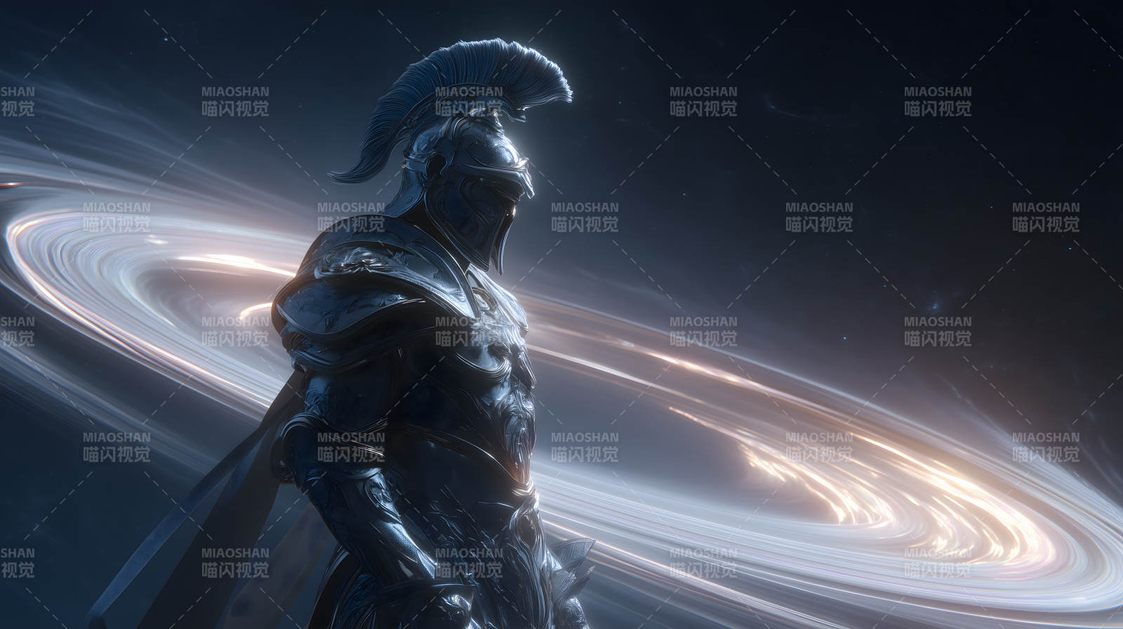 银甲战士凝视宇宙-图片