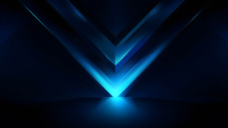藍色光影V字形-圖片