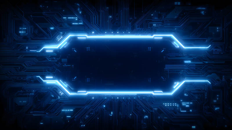 电路板科技感蓝光-图片