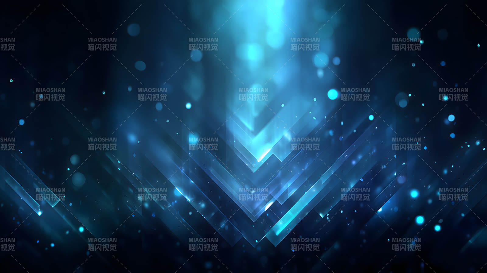 蓝色光芒抽象艺术-图片