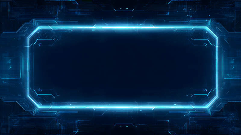 科技感十足的蓝色边框-图片
