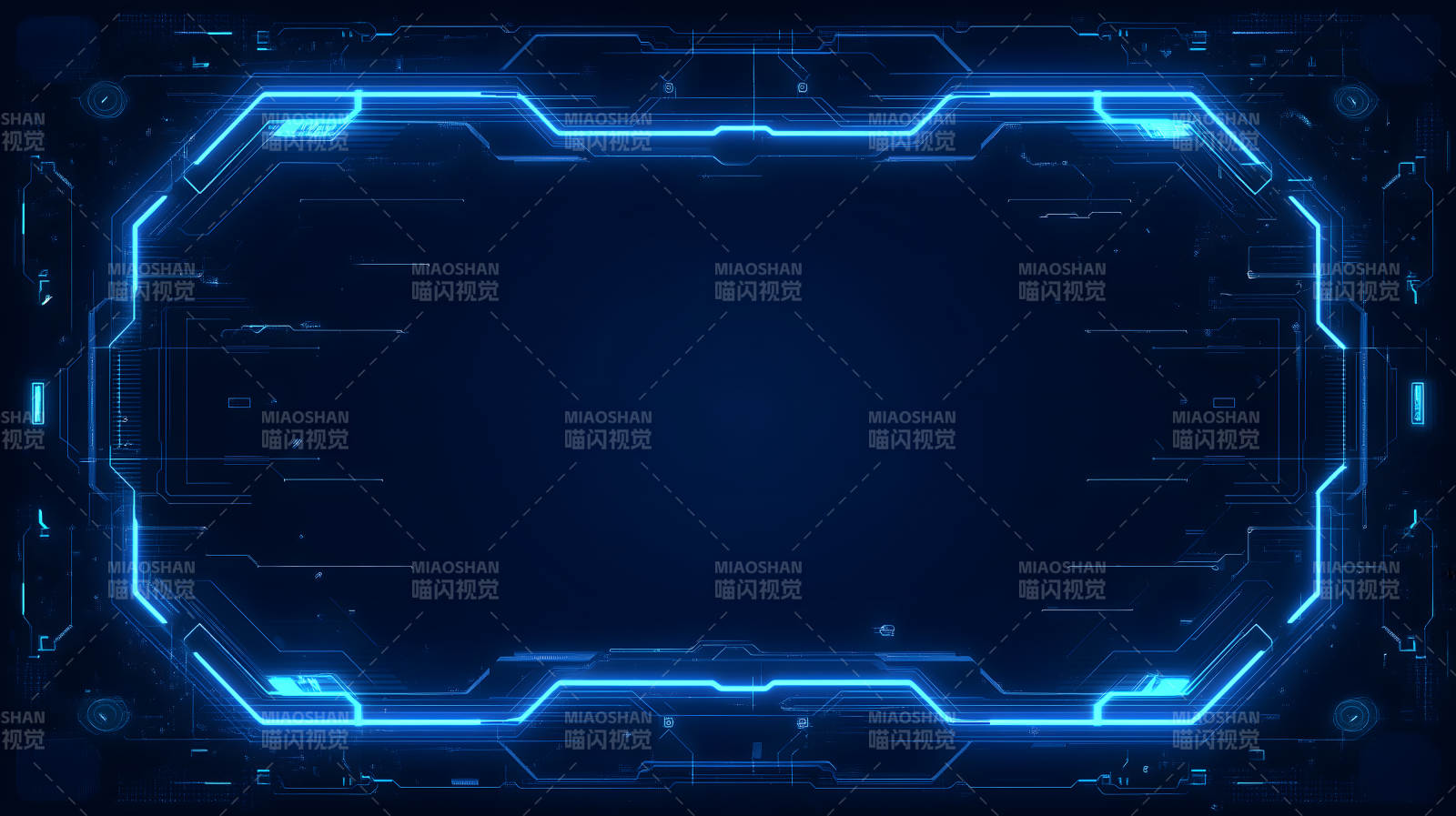 科技感十足的蓝光边框-图片