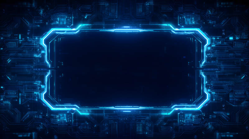 科技感蓝光边框-图片