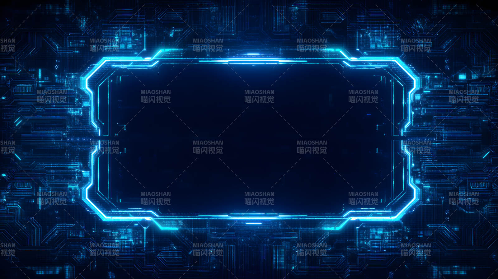 科技感蓝光边框-图片