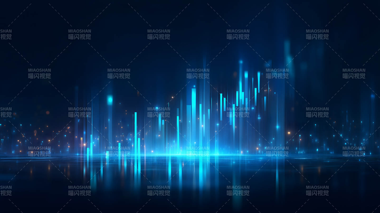 蓝色数据科技感十足-图片