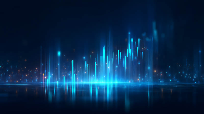 蓝色数据科技感十足-图片