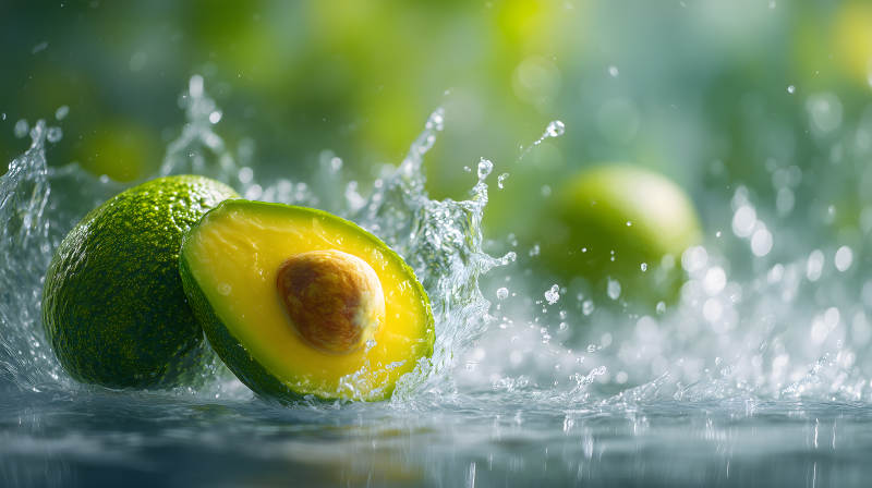 牛油果鲜美特写-图片