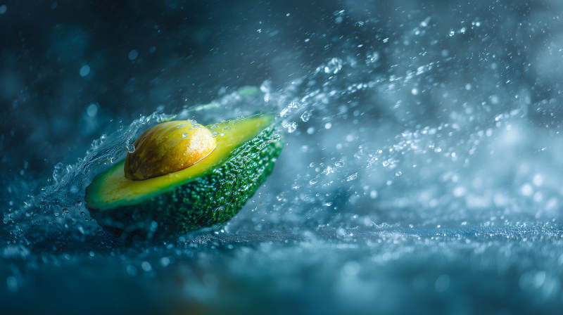 雨水冲刷牛油果-图片