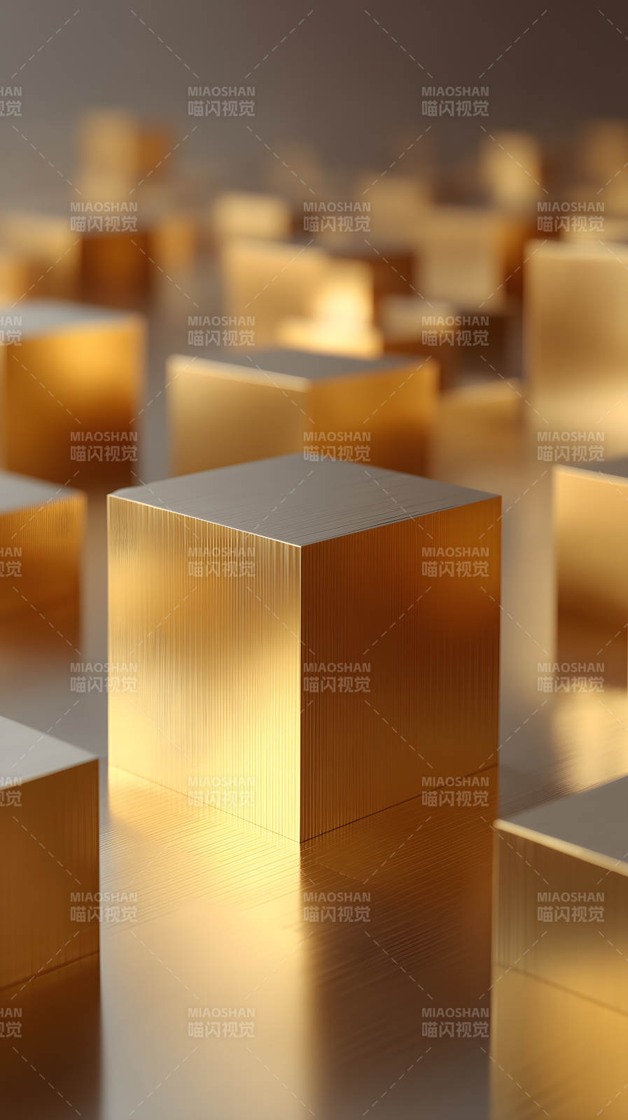 金色方塊的藝術構圖-圖片