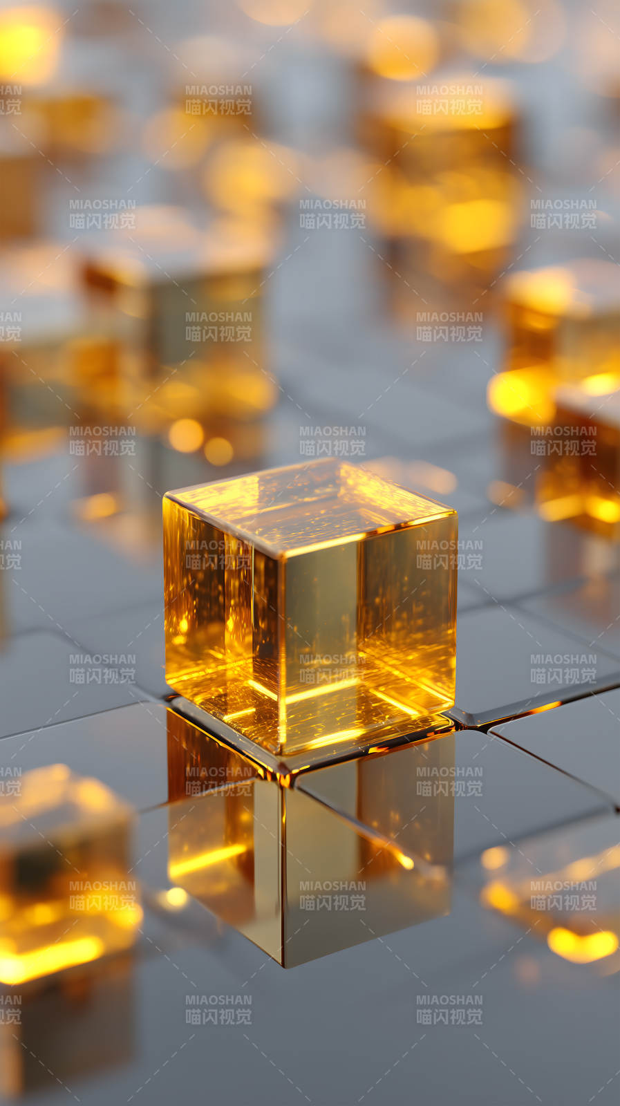 金色立方體集合-圖片