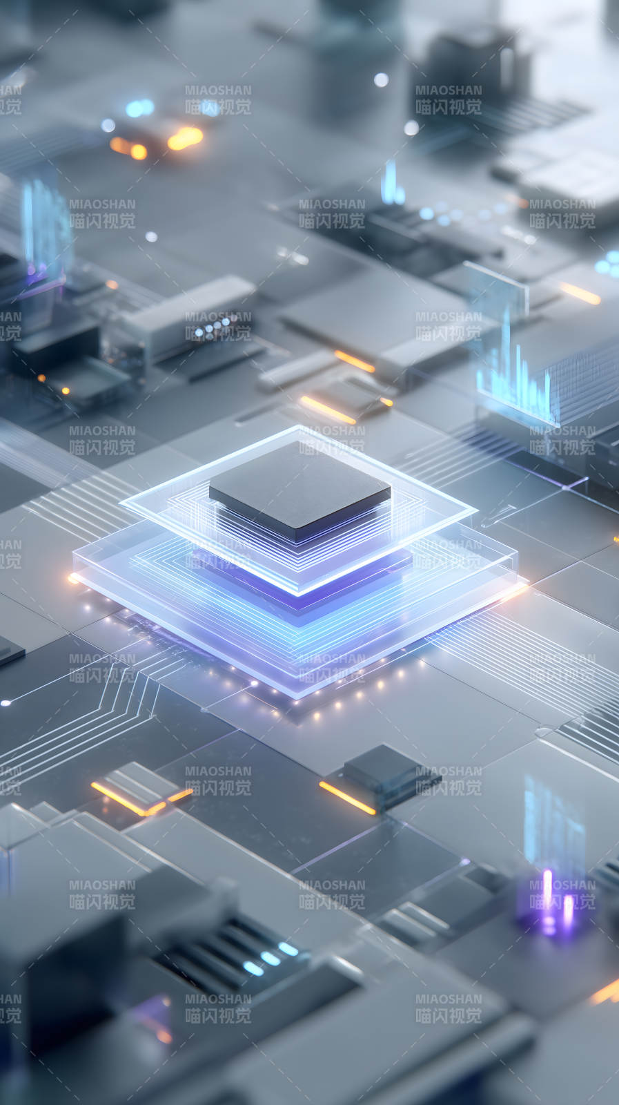 未來科技芯片設計-圖片