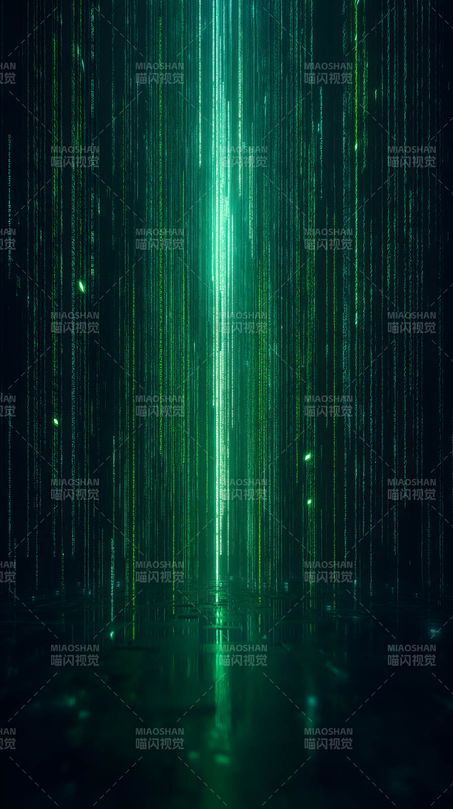 數字代碼雨落下的世界-圖片