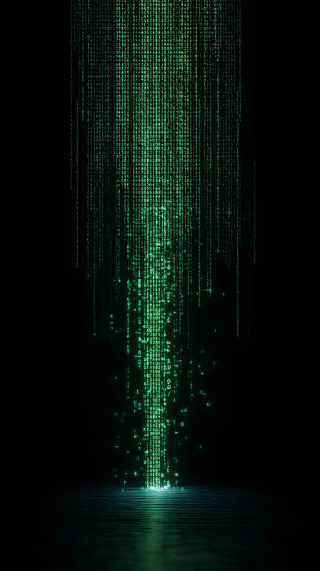 代碼瀑布光影-圖片