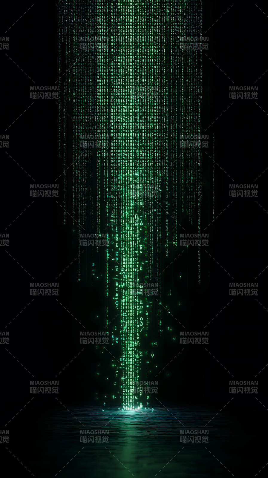 代碼瀑布光影-圖片