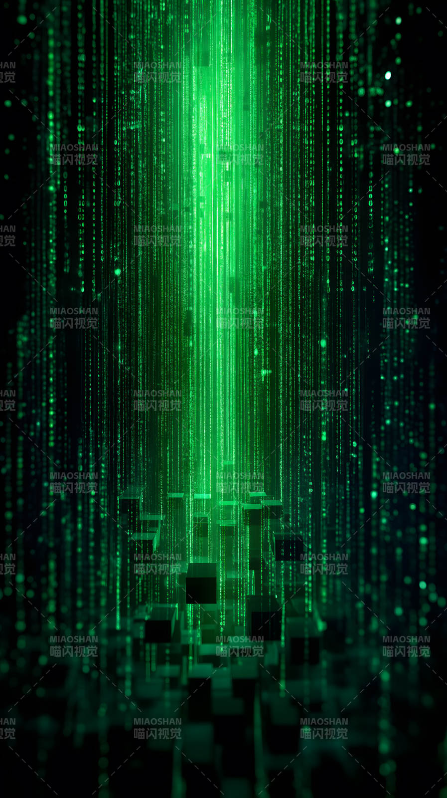 數字瀑布數據流-圖片