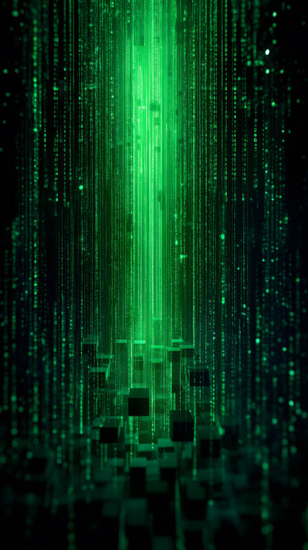 數字瀑布數據流-圖片