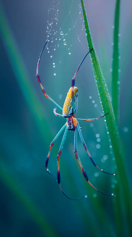 蜘蛛網(wǎng)上的美麗蜘蛛-圖片