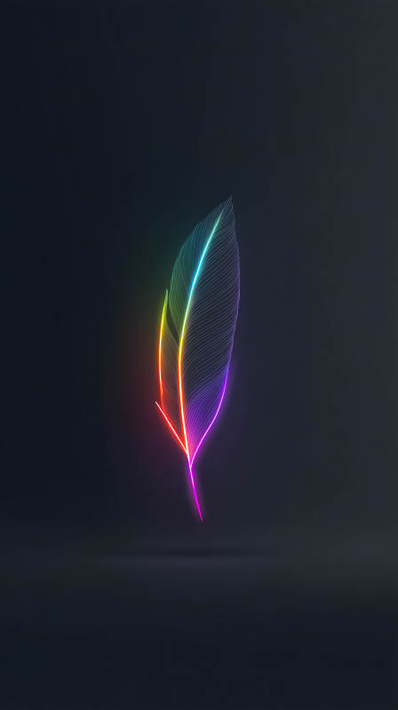 霓虹羽毛藝術(shù)設(shè)計-圖片