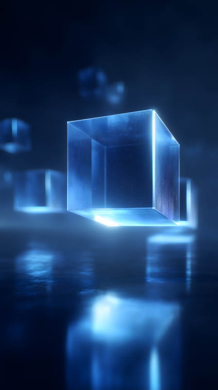 藍(lán)色立方體科幻風(fēng)格-圖片