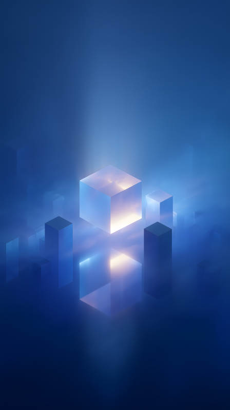 發(fā)光立方體抽象背景-圖片