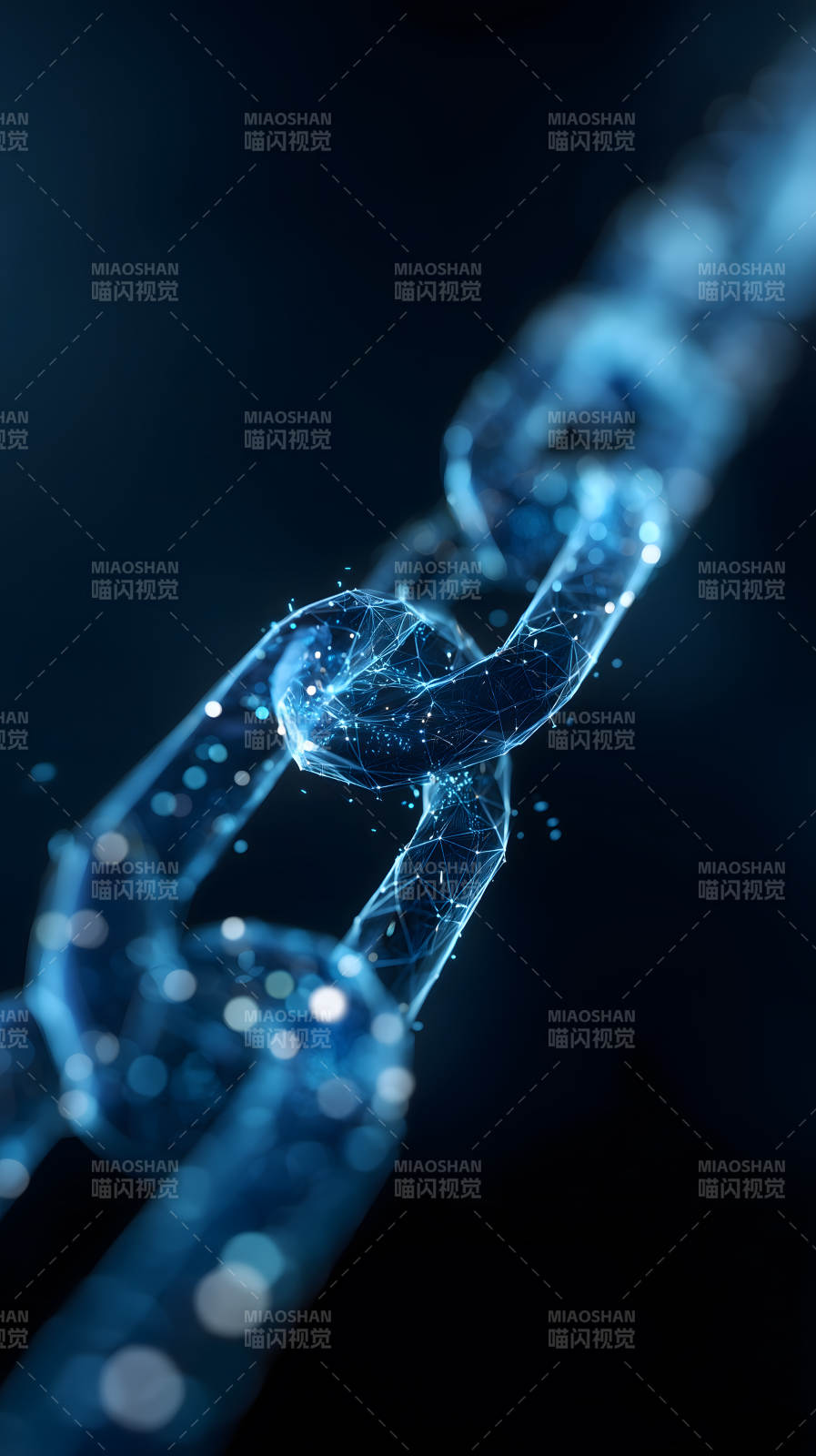 蓝色链条科技感十足-图片
