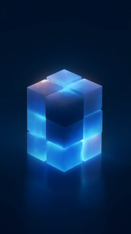 發光立方體科技感十足-圖片