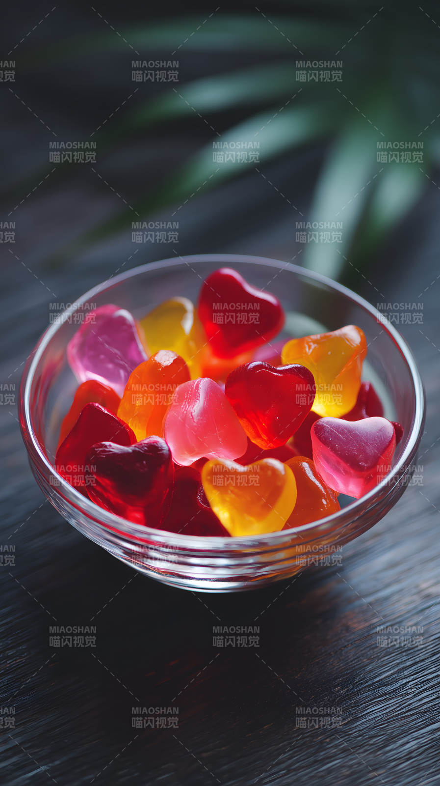 心形軟糖的誘人特寫-圖片