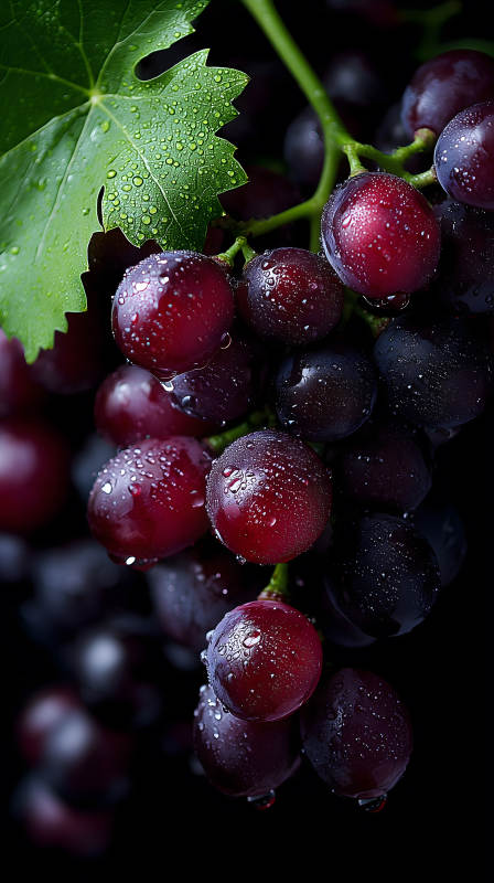 紅葡萄特寫(xiě)晶瑩剔透-圖片