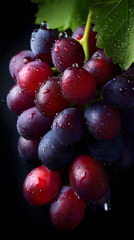 晶瑩剔透的葡萄特寫(xiě)-圖片