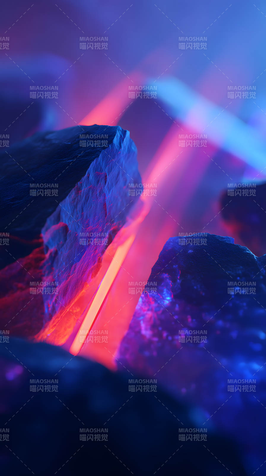 巖石光影絢麗色彩-圖片