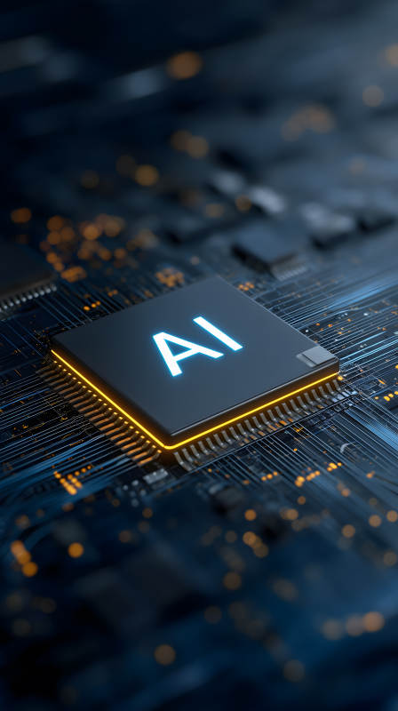 AI芯片特寫細節呈現-圖片