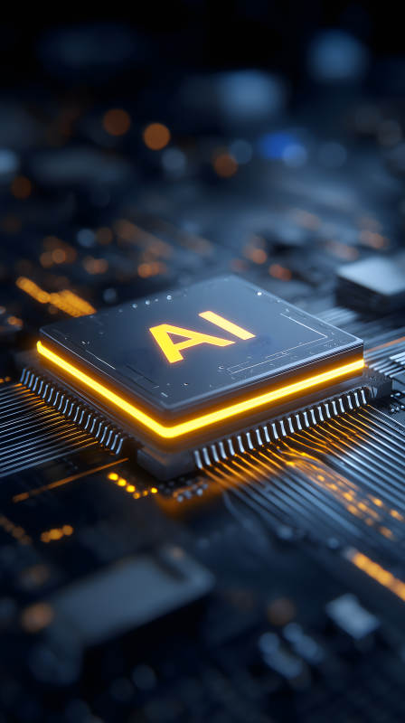 AI芯片特寫科技感十足-圖片