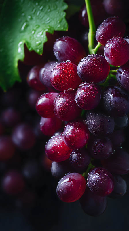 紅潤多汁的葡萄特寫-圖片