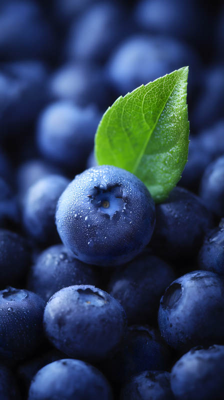 藍莓特寫清新自然-圖片