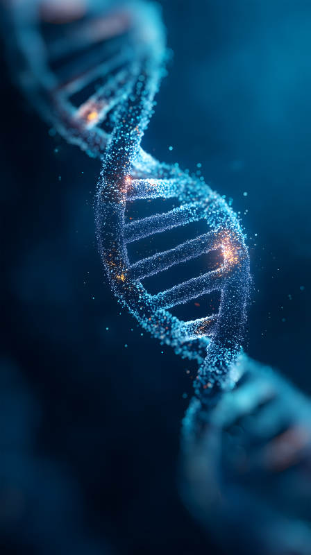 DNA螺旋結構抽象呈現(xiàn)-圖片