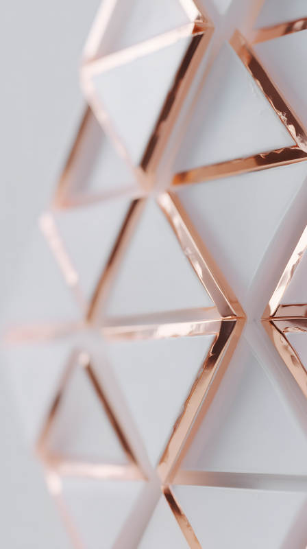 幾何圖案銅色裝飾-圖片