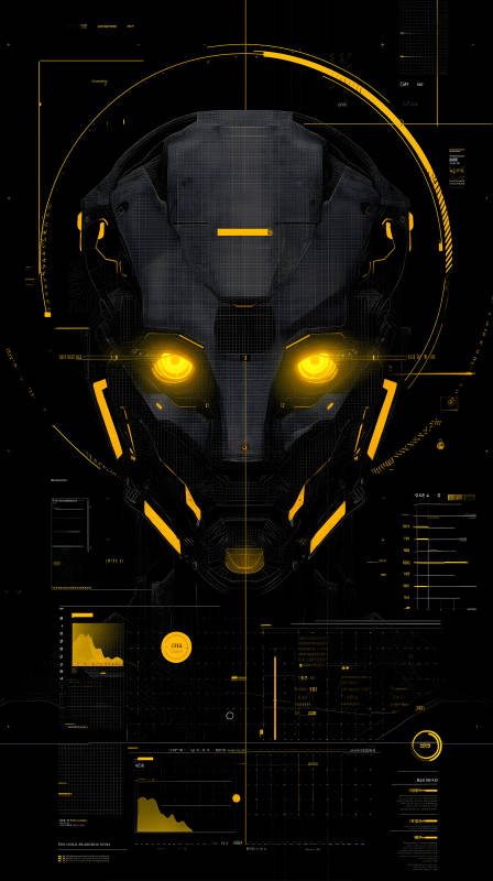 機械頭盔科技感視覺-圖片