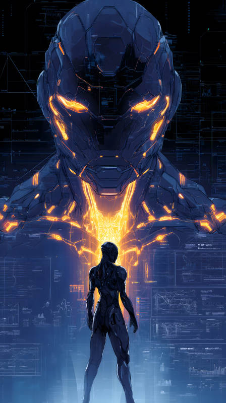 機器人與人類對峙-圖片