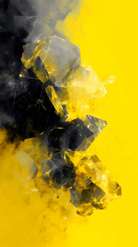 黑黃水晶抽象藝術-圖片