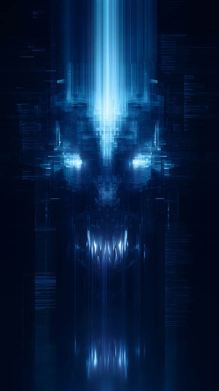 數(shù)字骷髏深藍科技-圖片