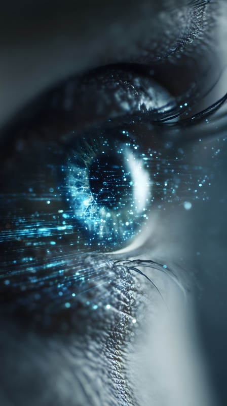 未來科技眼睛發(fā)光特效-圖片