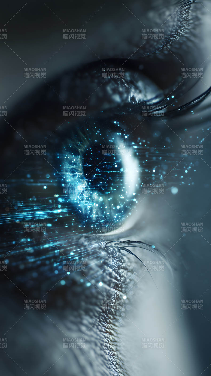 未來科技眼睛發(fā)光特效-圖片