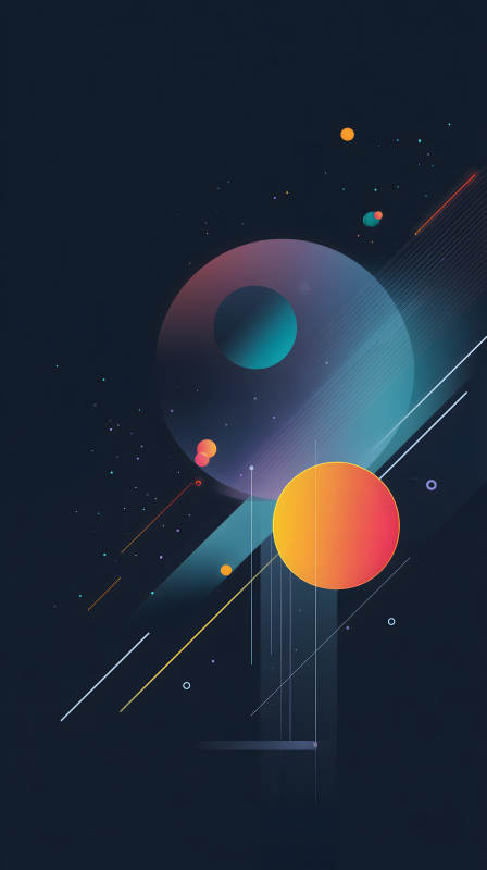 抽象幾何星空-圖片