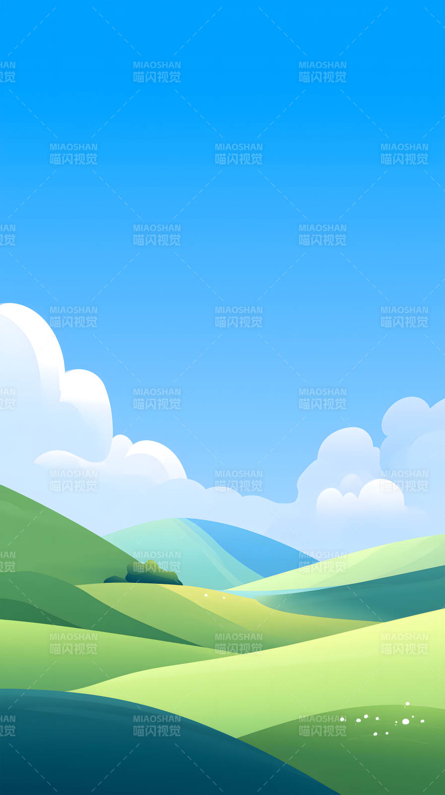 山川田野晴空万里-图片