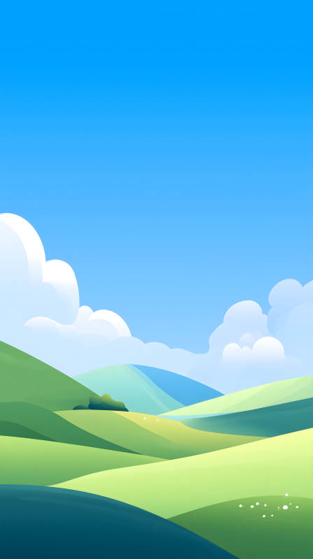 山川田野晴空萬里-圖片