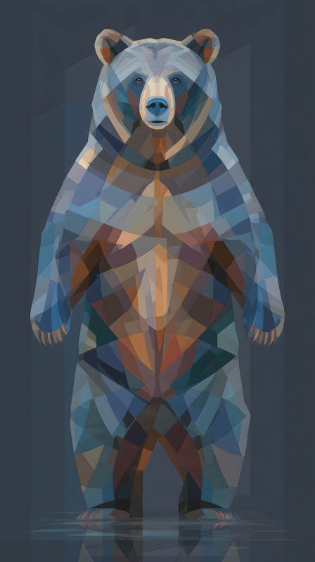 幾何熊圖像藝術-圖片