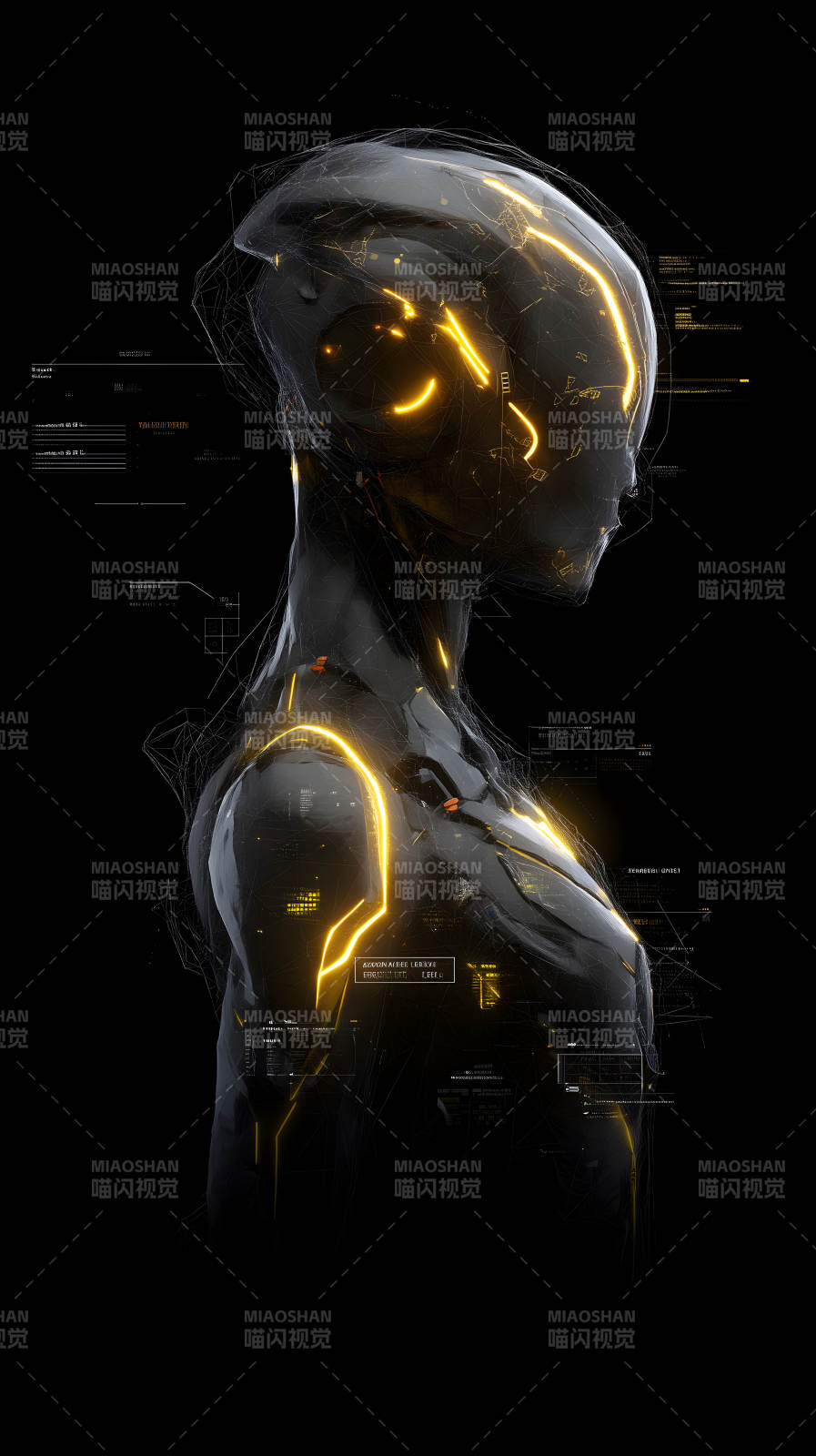 未来科幻生物侧影-图片