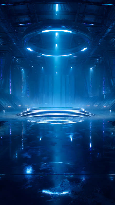 未來科幻空間藍光-圖片